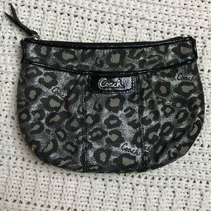 Coach leopard print clutch